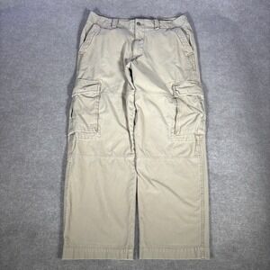 Vintage Y2K Old Navy Cargo Pants 36x31 (Tag 34x32) Beige Canvas Baggy Military